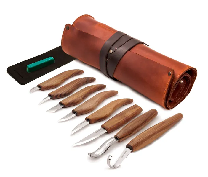 BeaverCraft Deluxe Wood Carving Kit S18X - Wood Carving Knife Set - Spoon Carving Tools Set - Whittling Knives Kit - Woodworking Kit Wood Carving Tools Kit Large Whittling Kit S18X - Large Whittling Kit S18X