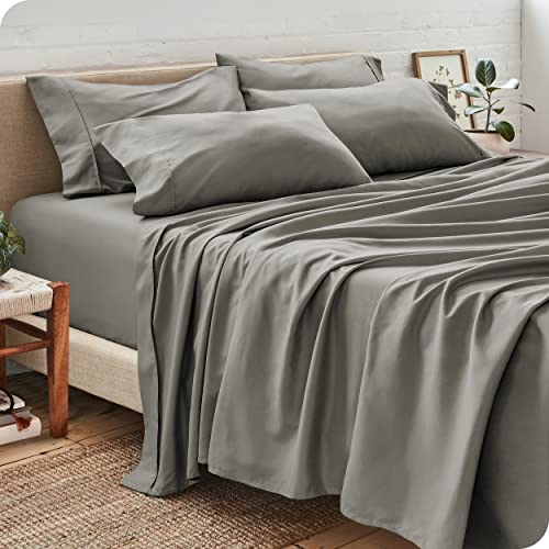 Split King Sheet Set - 7 Piece Set - Hotel Luxury Bed Sheets - Ultra Soft - Deep Pockets - Easy Fit - Cooling & Breathable Sheets - Wrinkle Resistant - Cozy - Light Grey - Split King Sheets - 7 PC - Split King Size - 04 - Light Grey