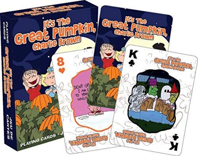 AQUARIUS Peanuts Great Pumpkin Playing Cards - Peanuts Themed Deck of Cards for Your Favorite Card Games - Officially Licensed Peanuts Merchandise & Collectibles - 