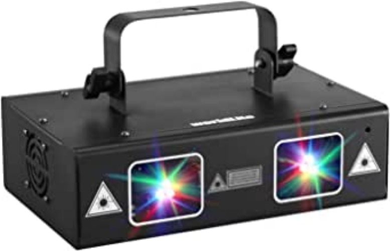 Stage Lights DJ Lights, WorldLite RGB Full Color Laser Party Disco Light with Sound Activated & DMX Control, Great for Party Disco Bar Club Lights Stage & DJ Lighting