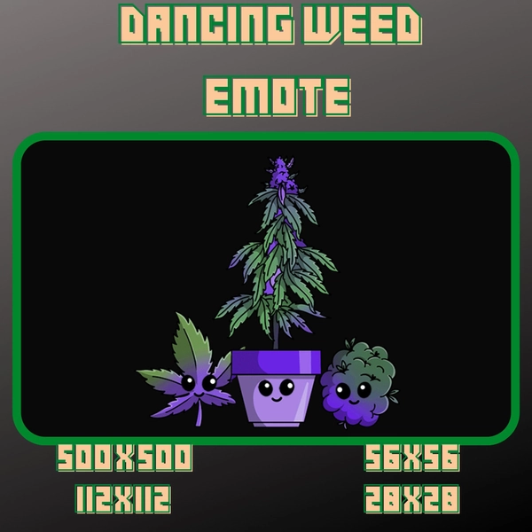Animated Dancing Weed Emote