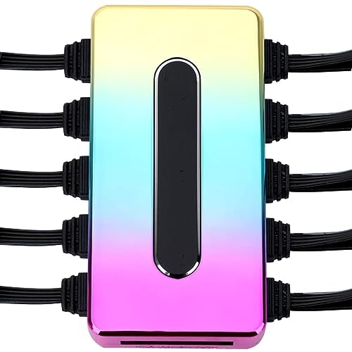 ARGB Fan Hub PC Case Fan Controller 5V 3PIN, Support 10 Computer CPU Fans Splitter (ARGB) - ARGB