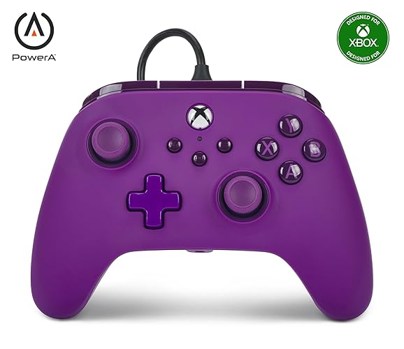 PowerA Advantage Wired Controller for Xbox Series X|S - Royal Purple, Xbox Controller with Detachable 10ft USB-C Cable, Mappable Buttons, Trigger Locks and Rumble Motors, Officially Licensed for Xbox - Royal Purple