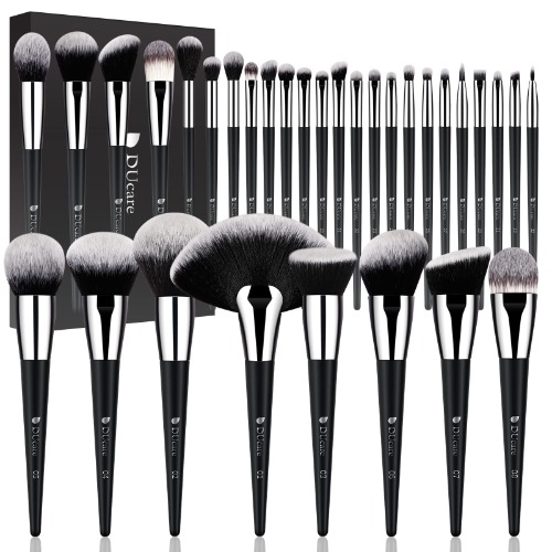 DUcare Makeup Brushes Professional 32Pcs Make up Brushes Set Premium Synthetic Kabuki Foundation Blending Brush Face Powder Blush Concealers Eye Shadows - 32Pcs