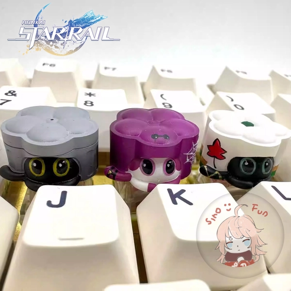 Honkai Star Rail Cat Cake Keycaps