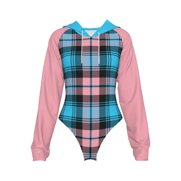 TransWomens Raglan Sleeve Hooded Bodysuit