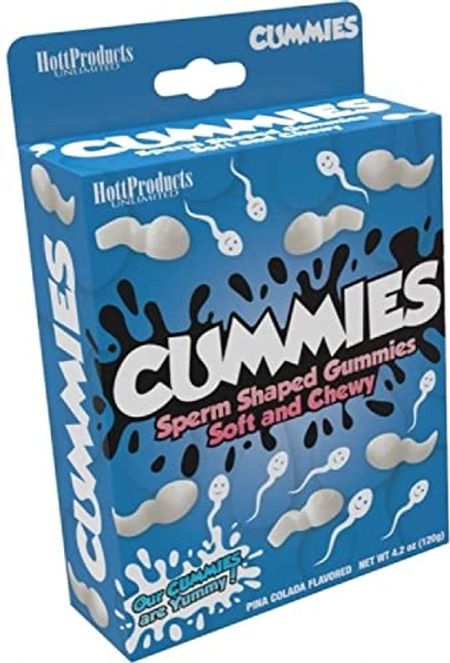 Cummies - Sperm Shape Gummies - Soft and Chewy - Pina Colada Flavored