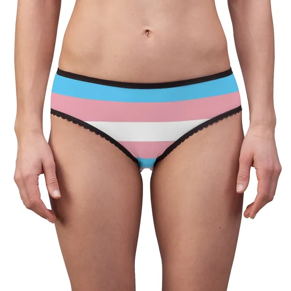 Trans Flag Women's Cut Briefs ~ LGBTQ2+ / Queer / Feminist / Inclusive / Trans Rights Matter
