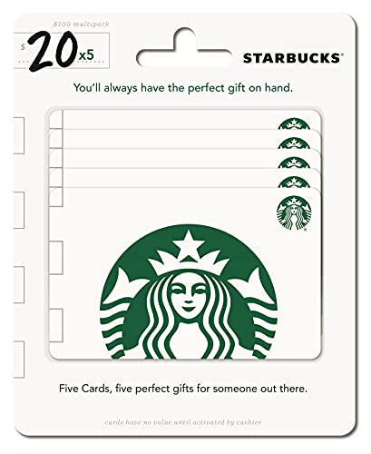 Starbucks $20 Gift Cards (5-Pack) - 100 - Standard