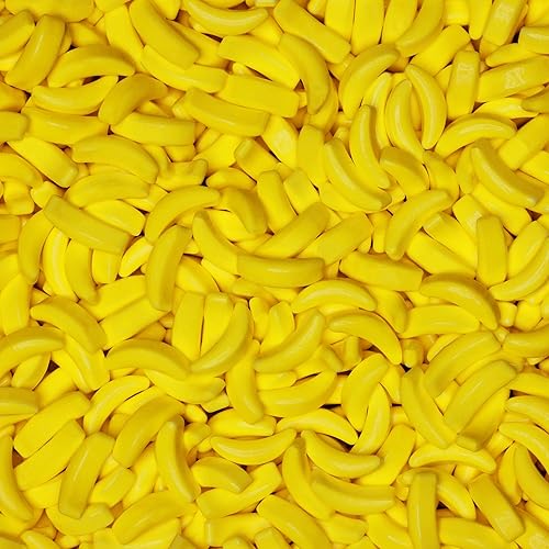 Bananas Runts Candy - 1200 psc 1.7 lb Hard Candy Bulk Gumball Machine Refills - Banana Candy for Cake Decorations Goody Bags Party Favors - Yellow Candy Easter Basket Stuffers Pinata Candy