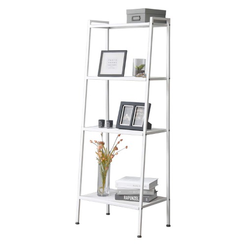 萩原 オープンラック シェルフ スチールラック 棚 【くすみカラー】メッシュタイプ ホワイト KR-3367WH