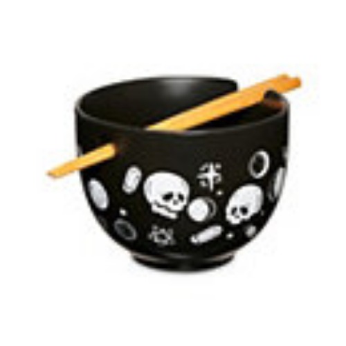Skulls and Crystals Bowl with Chopsticks - 19.5 oz. - Spencer's