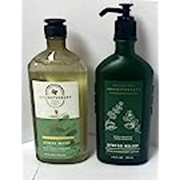 Body Works Aromatherapy Stress Relief Eucalyptus Spearmint 10 Oz Body Wash & Foam Bath and 6.5 Oz Body Lotion Bundle (Eucalyptus Spearmint)