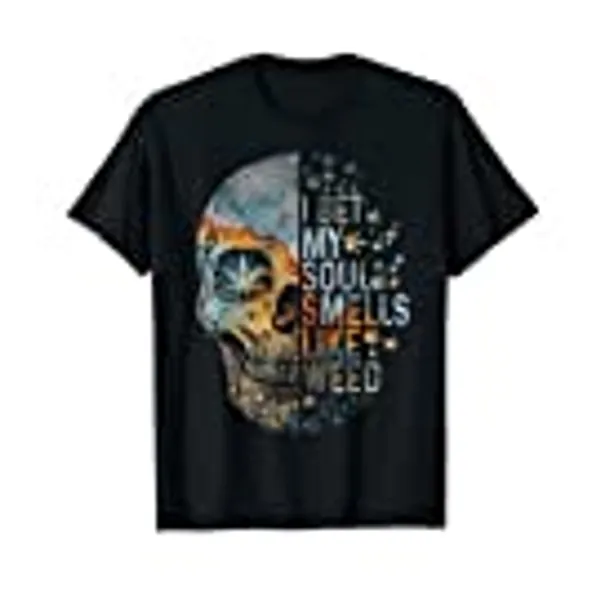 I Bet My Soul Smells Like Weed Skull Cannabis Funny T-Shirt