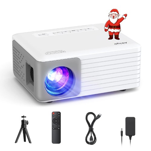 Mini Projector with Tripod, AKIYO Portable Projector