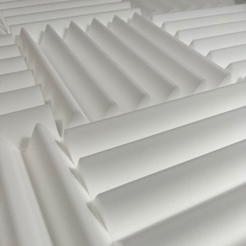 White Acoustic Foam Panels - 12x12x2.5" - Wedge