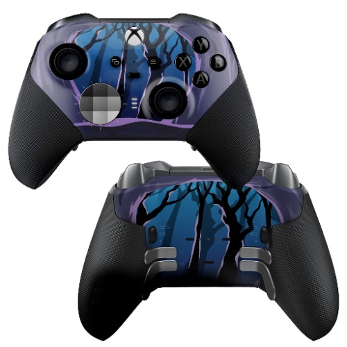 DreamController Xbox Elite Controller Series 2 Limited Edition Custom Elite Series 2 Controller Compatible with Xbox One/Series X/S. Made with Advanced Hydro-Dip Paint Technology (Not Just a Skin) - Front & Back Print Dark Forest