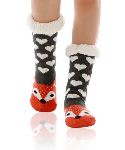 Cozy fluffy foxy slipper socks! 