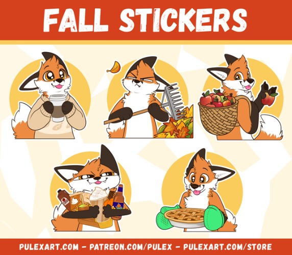 Fall Fox Stickers