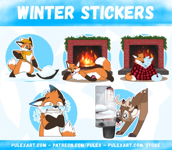 Winter Fox Stickers