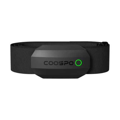 COOSPO H808S Capteur de Fréquence Cardiaque Bluetooth5.0 Ant+, Cardio Fréquencemètres ECG/EKG, Étanche IP67, Compatible avec Wahoo, Strava, Adidas, Coosporide, Polar Beat, Kinomap - B-BLACK