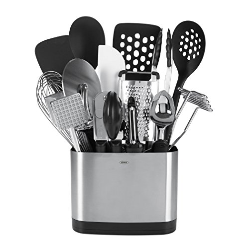 OXO Good Grips 15-Piece Everyday Kitchen Utensil Set, Silver - 15-Piece - Utensil Set