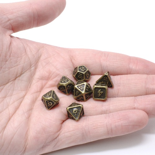 Critlings 7pc Mini RPG Set - Dark Gold | Default Title