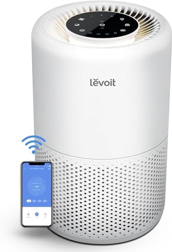 Levoit Air Purifiers for Bedroom Large Room, Smart WiFi Alexa Control, Covers up to 915 Sq Ft, H13 True HEPA Air Filter Removes 99.97% Smoke Dust Mold Pollen, 24dB Quiet Sleep Mode, Core 200S - Core200S - Purifiers
