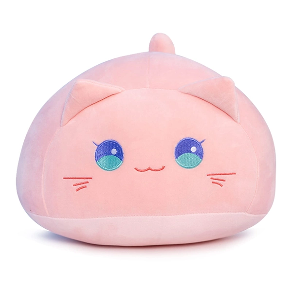 Rose Chat Peluche Gros Chat Peluche Oreiller Animé Chat Animal en Peluche Animaux Jouet Adorable Câlin Oreiller de Couchage pour Tout-Petit Enfants Amis 30 CM
