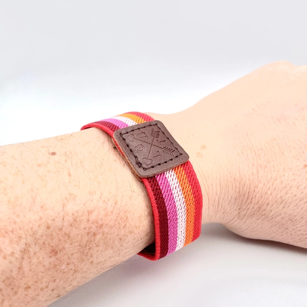 Lesbian Community Elasticated Pride Wristband, Lesbian Bracelet