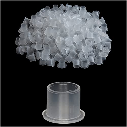100pcs Tattoo Ink Caps with Base 11 * 10mm for Makeup Pigment Clear Container Cup Moricher Tattoo Accessory - # Small 100pcs with Base