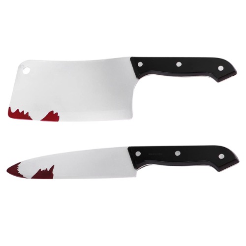 2pcs Bloody Knife Halloween Fake Knives Bloody Scary Simulation Props Knife Knife for Party Cosplay Masquerade Show