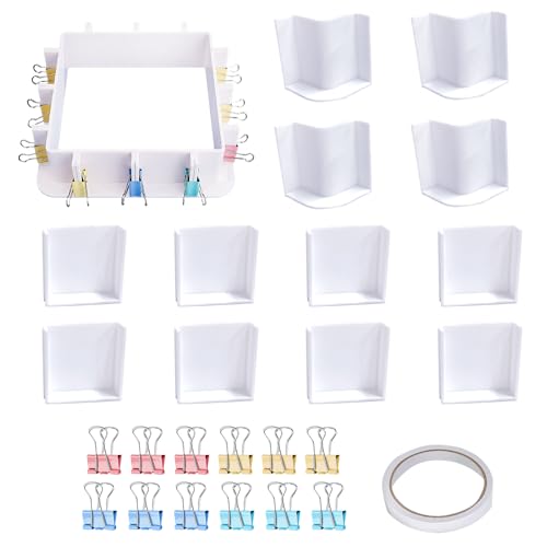 1 Set of Silicone Mold Making Kit with 12 Clips, 1 Roll of Double-Sided Tape, Adjustable Mold, Reusable Plastic Mold, Suitable for DIY Soap Making, Candle Making, Aromatherapy Making, Vases