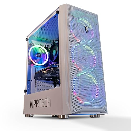 ViprTech Avalanche 2.0 Gaming PC - AMD Ryzen 7 (8c/16t 4.1Ghz Turbo), AMD RX 580 8GB, 32GB DDR4 3200, 1TB NVMe SSD, 700w PSU, VR-Ready, RGB, WiFi, Prebuilt Computer Desktop Tower White - Ryzen 7 | 32G | 1T SSD