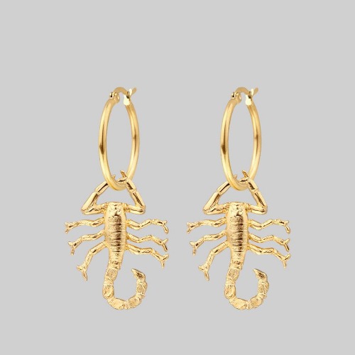 NOXIOUS. Scorpion Hoop Earrings - Gold