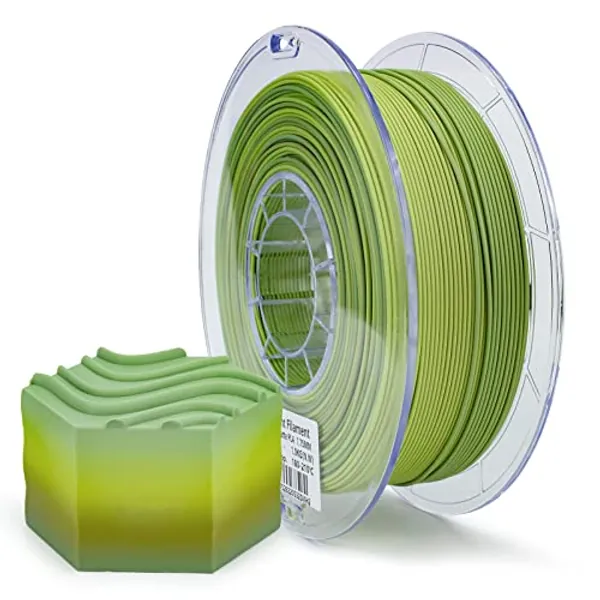 ZIRO 3D Printer Filament,Matte PLA Filament 1.75mm,Multicolor Rainbow PLA Filament,1KG/2.2lb,Matcha