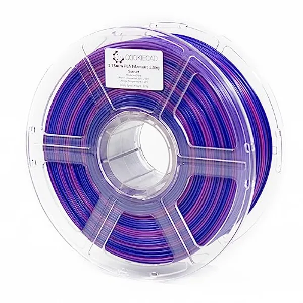 Cookiecad Sunset (Pink -> Purple -> Blue Rainbow Transition) PLA 3D Printer Filament 1.75mm 1kg