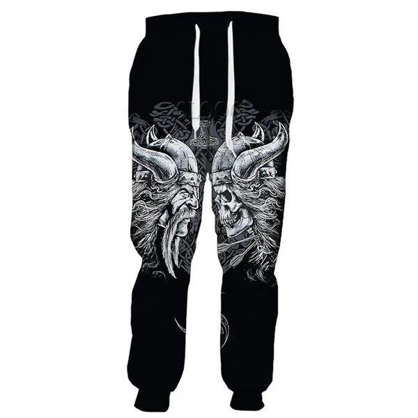 Viking Tattoo 3D Print Pants,Men Women Jogging Fashion Trousers,Harajuku Streetwear Autumn Sweatpants