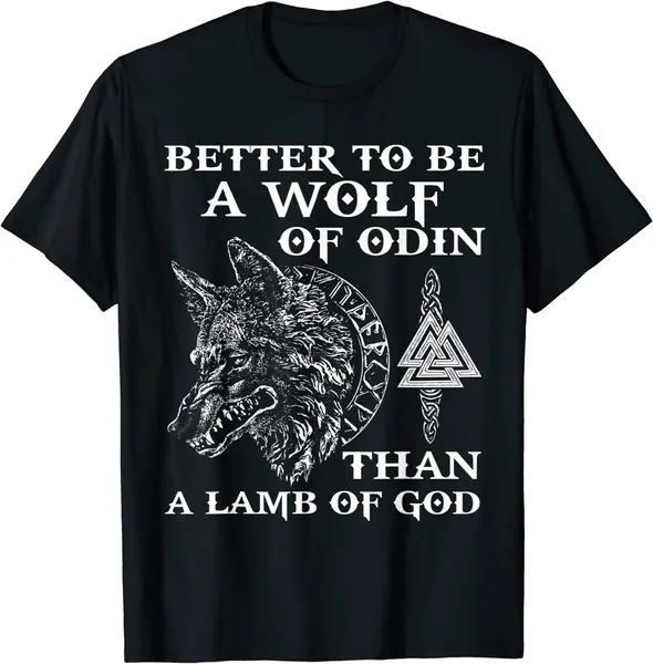 VIKINGS RISE - WOLF OF ODIN - NORSE MYTHOLOGY T-Shirt Gift .