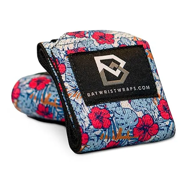 Bay Wrist Wraps Weightlifting Workout Wrist Brace - Adjustable, One Size Fits All - Comfort Wrist Wraps for Weightlifting with Thumb Loop, Lifting Wrist Straps