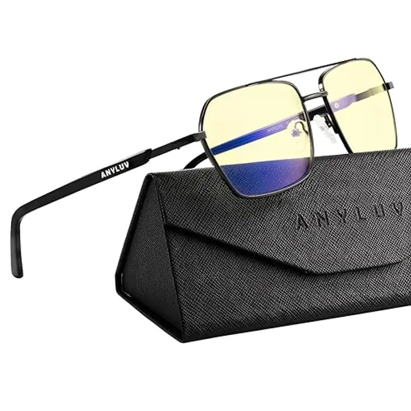 ANYLUV Blue-Light-Glasses Men Blue-Light Blocking-Glasses: Mens Bluelight Glasses Computer Screen Blocker Eyes Protection
