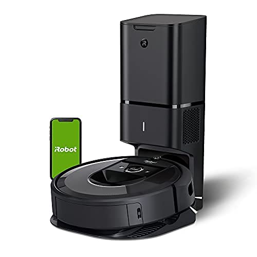 iRobot Roomba i7+ (7550) Robot Vacuum with Automatic Dirt Disposal-Empties Itself, Wi-Fi Connected, Smart Mapping, Compatible with Alexa, Ideal for Pet Hair, Carpets, Hard Floors, Black (Renewed) - iRobot Roomba i7+