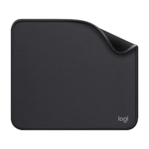 Logitech Mouse Pad - Studio Series, Computer Mouse Mat with Anti-slip Rubber Base, Easy Gliding, Spill-Resistant Surface, Durable Materials, Portable, in a Fresh Modern Design - Grey - Grey