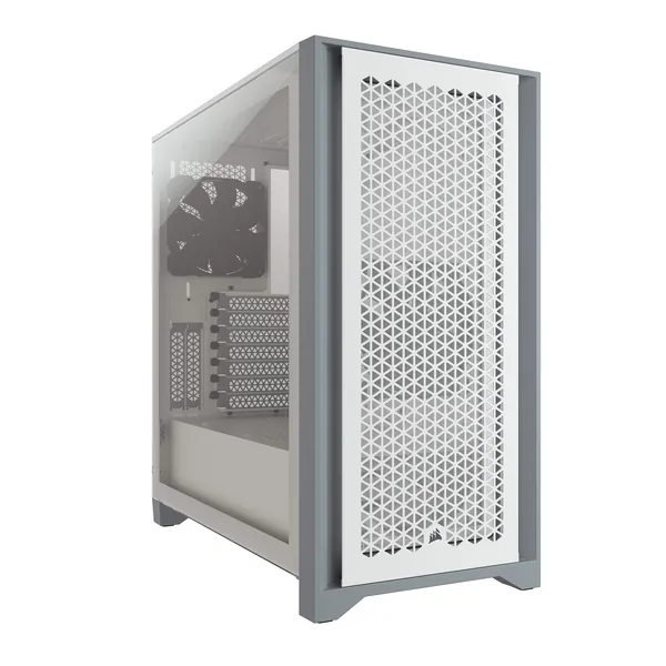 Corsair 4000D Airflow Tempered Glass Mid-Tower ATX PC Case - White, CC-9011201-WW - White Airflow