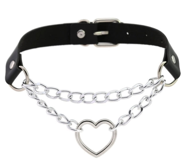 Chained Valentine Choker - Black