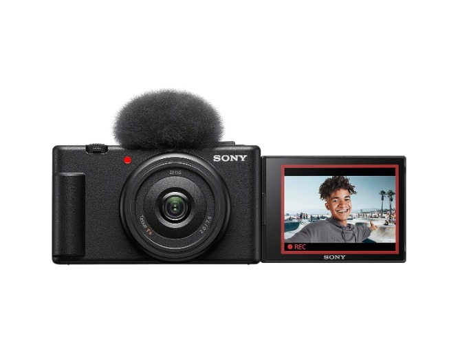 Sony ZV-1F Vlogging Camera, Black - ZV-1F - Black