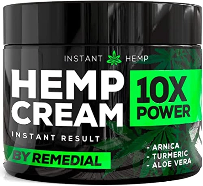 REMEDIAL PAX Instant Hеmp Cream – Soothes Discomfort in Muscles Joints Nerves Back Neck Knees Shoulders Hips – Maximum Joint Support – MSM Turmeric and Arnica – All-Natural Formula - Made in USA - Green