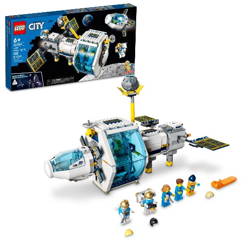 City Space Lunar Space Station 60349 Building Toy Set for Kids, Boys, and Girls Ages 6+ (500 Pieces)