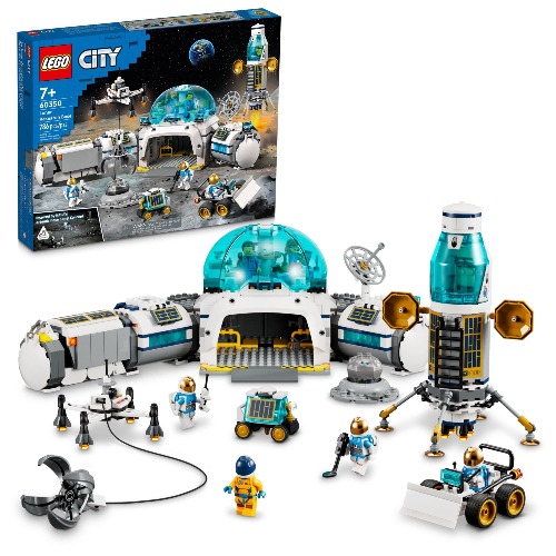 City Space Lunar Research Base 60350 Building Toy Set for Kids, Boys, and Girls Ages 7+ (786 Pieces)