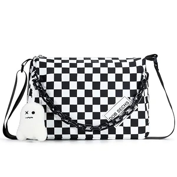 DOB SECHS Crossbody Purse Small Messenger Bags for Women Shoulder Bag… - Checkered - L